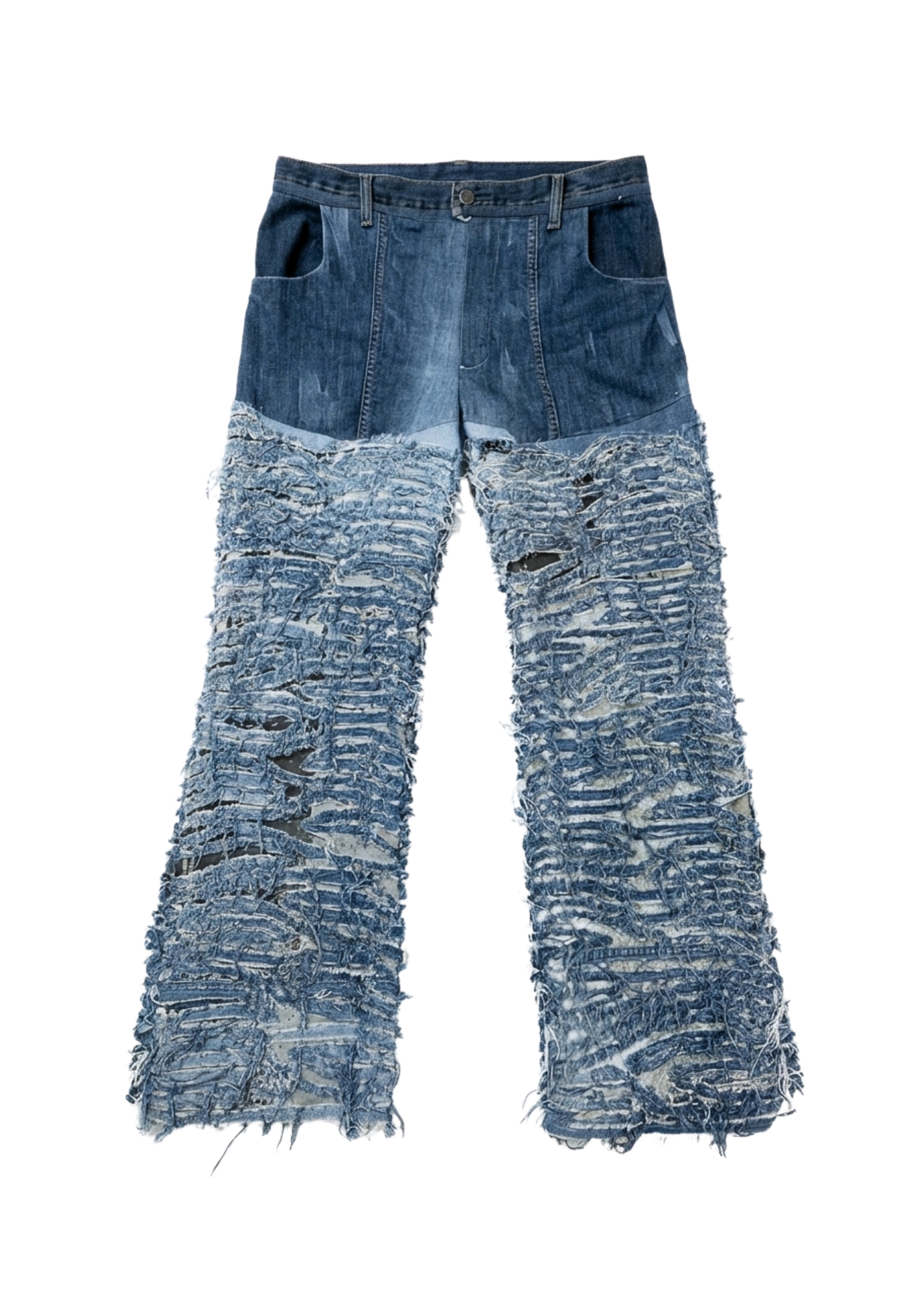 Layered Distressed Jeans
